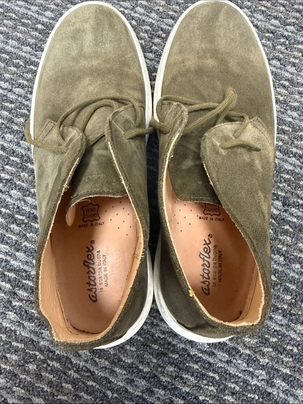Men's Astorflex Chukka Boots - Casual Lace-Up Size 12 Forest Green